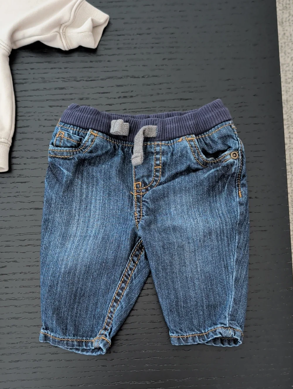 0 - 3M Gender Neutral Girl Boy 3 Piece Set Baby Gap Sweatshirt Pants Jeans Baby